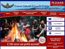 Tablet Screenshot of canoeisland.org